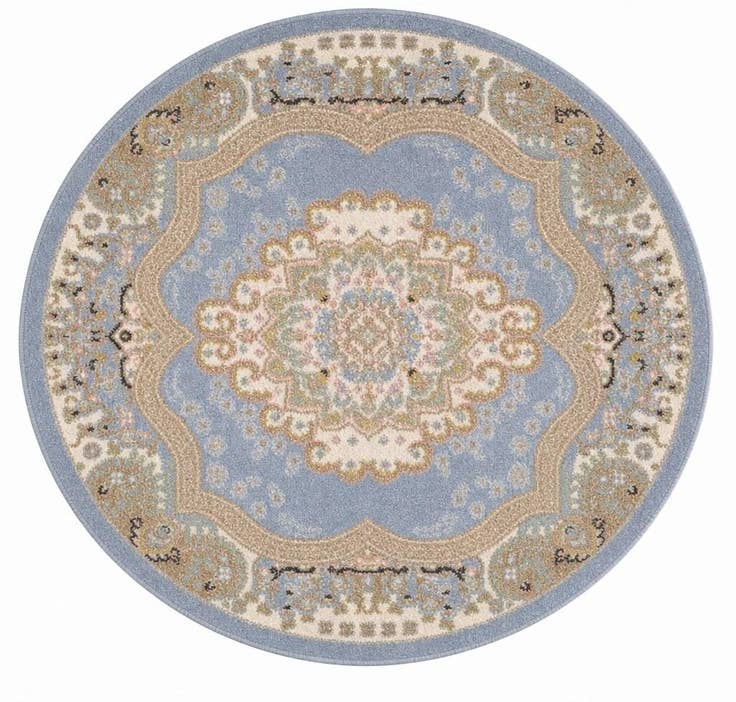 Detail image of 3' 3 x 3' 3 Kamala Washable Round Rug