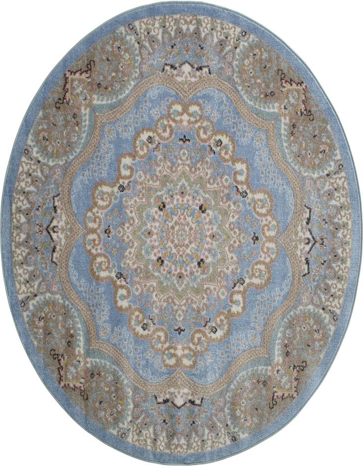 Detail image of 5' 3 x 5' 3 Kamala Washable Round Rug