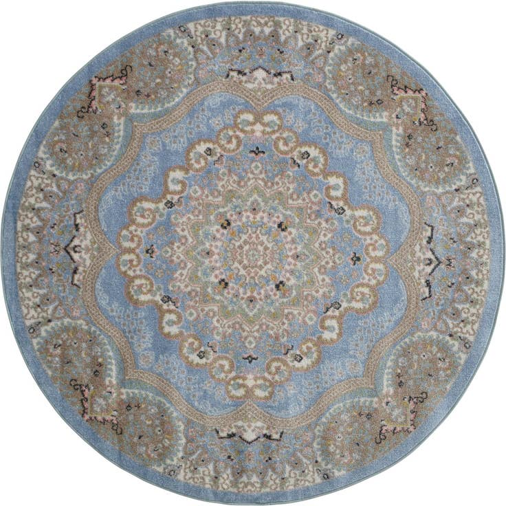 Detail image of 5' 3 x 5' 3 Kamala Washable Round Rug