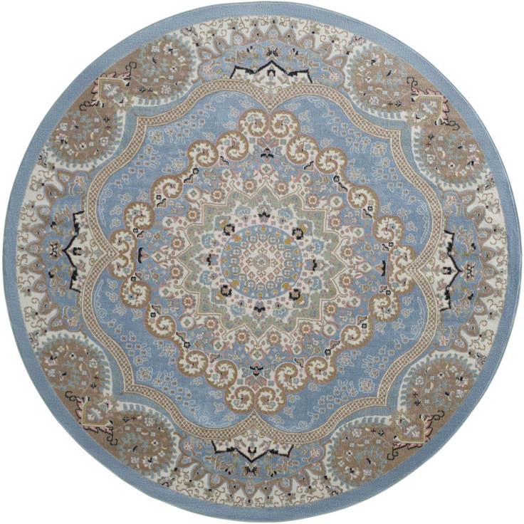 Detail image of 7' 10 x 7' 10 Kamala Washable Round Rug