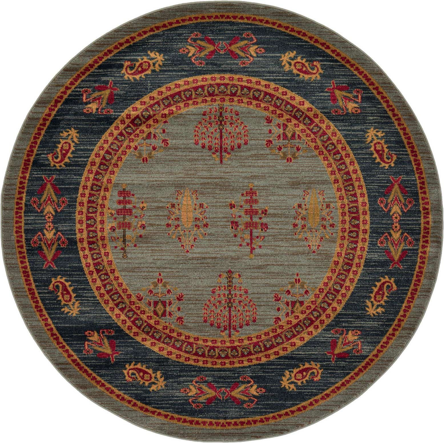 6' x 6' Kashkuli Gabbeh Round Rug