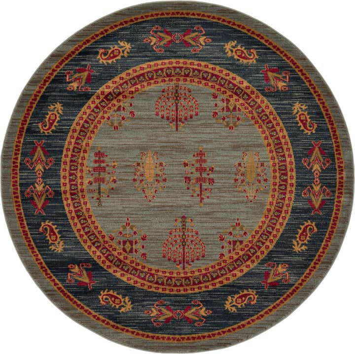 6' x 6' Kashkuli Gabbeh Round Rug
