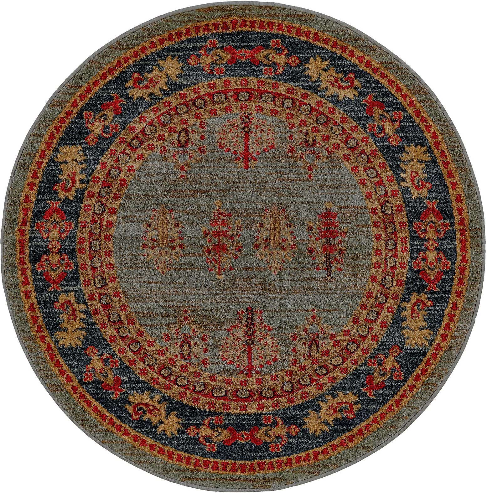 3' x 3' Kashkuli Gabbeh Round Rug