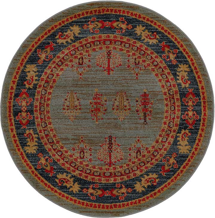3' x 3' Kashkuli Gabbeh Round Rug