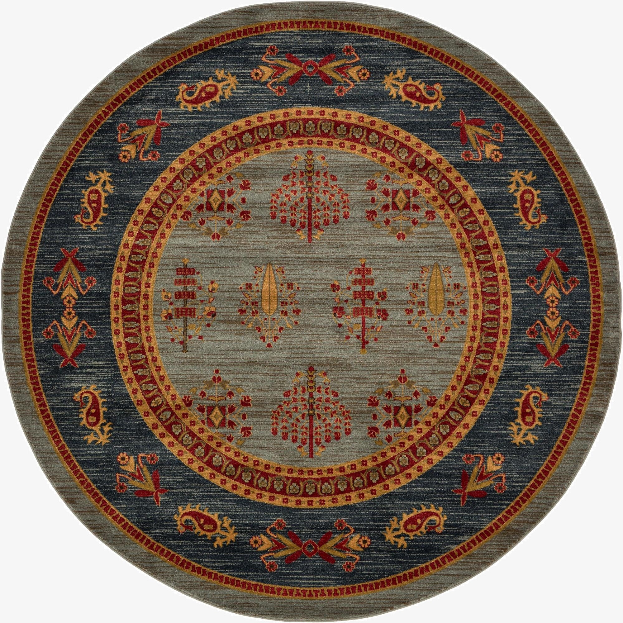 8' x 8' Kashkuli Gabbeh Round Rug