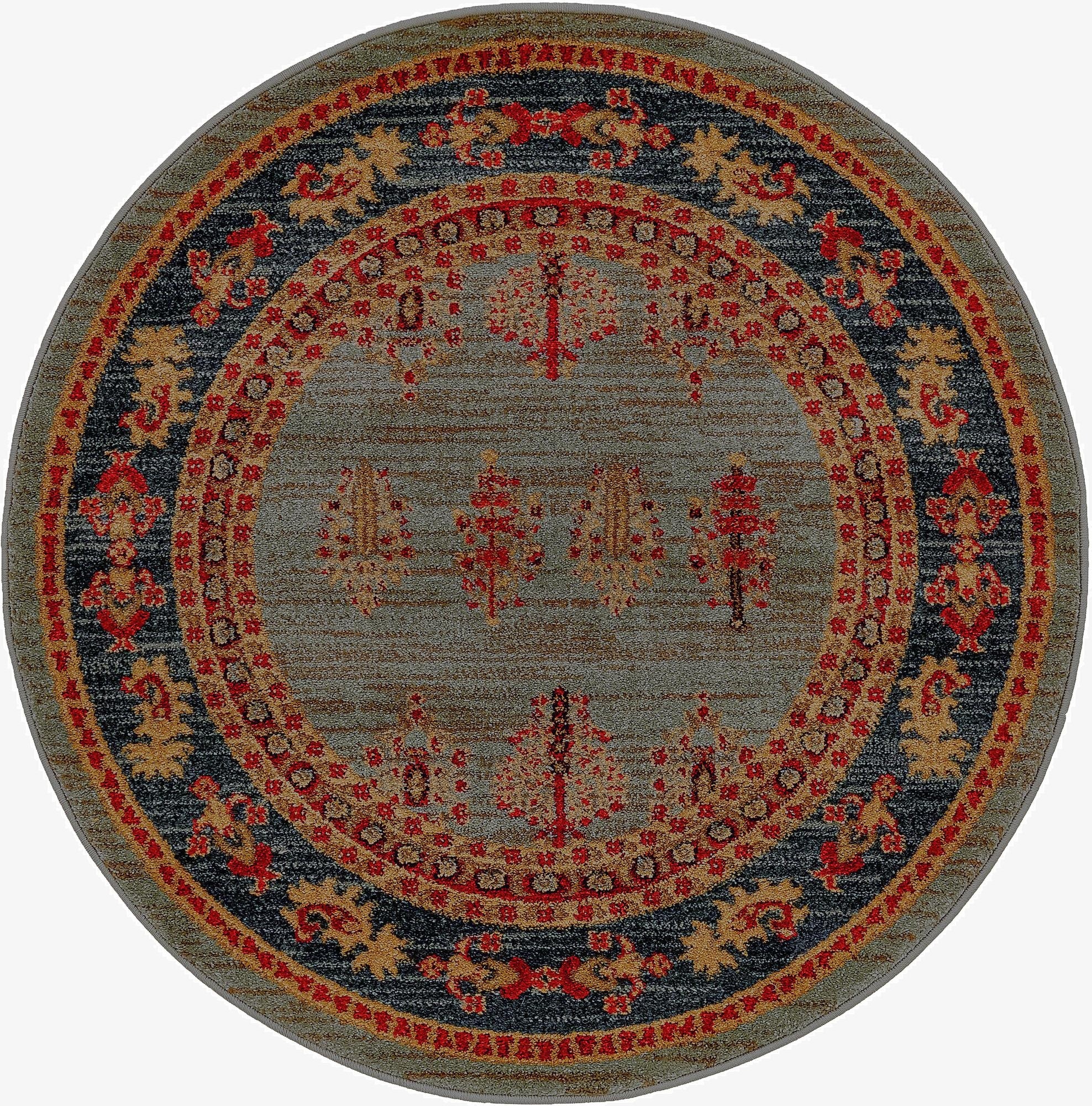 3' x 3' Kashkuli Gabbeh Round Rug