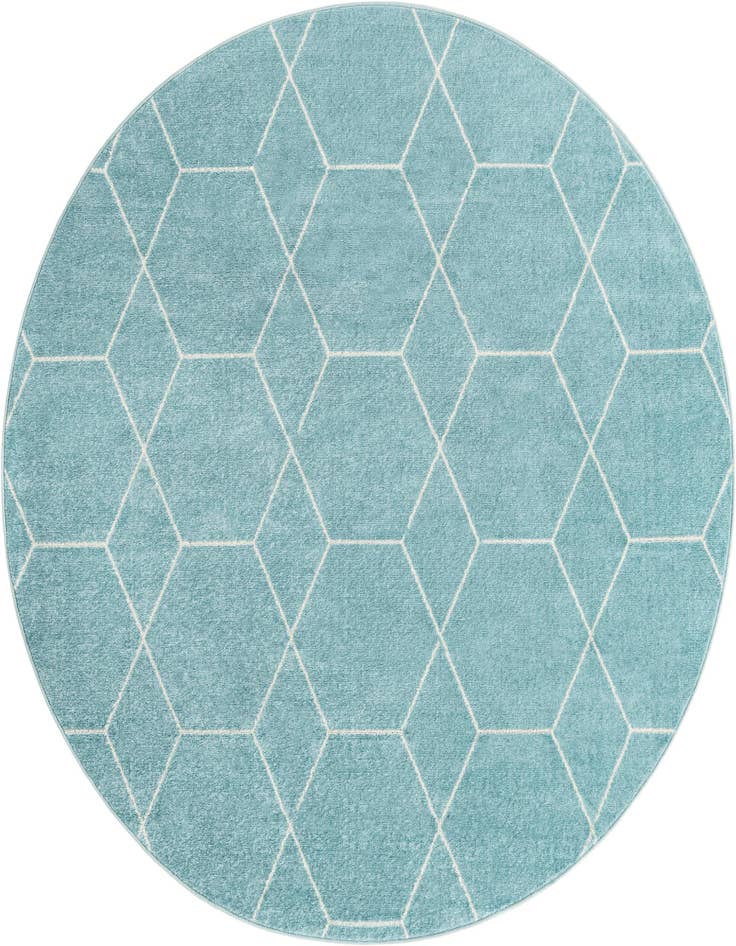 Detail image of 4' x 4' Lattice Frieze Round Rug