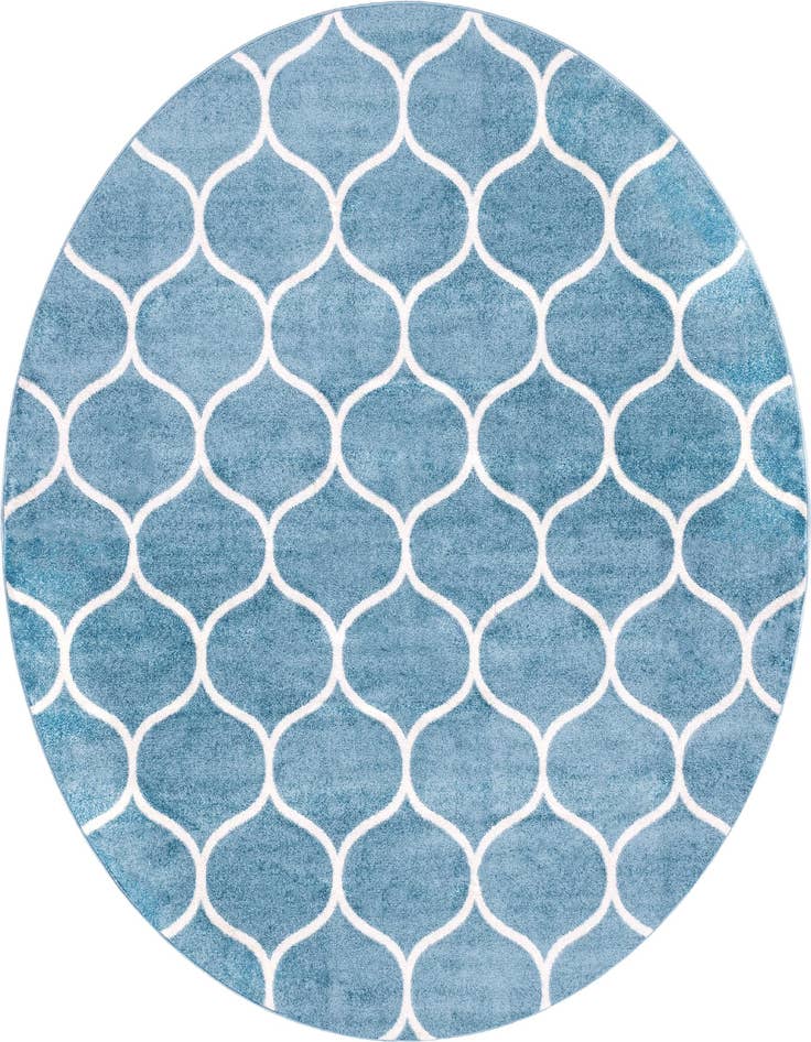 Detail image of 5' 3 x 5' 3 Lattice Frieze Round Rug