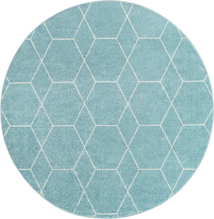 Detail image of 7' 10 x 7' 10 Lattice Frieze Round Rug