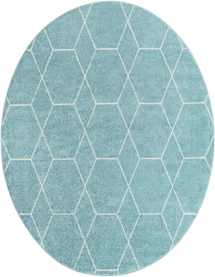 Detail image of 5' 3 x 5' 3 Lattice Frieze Round Rug