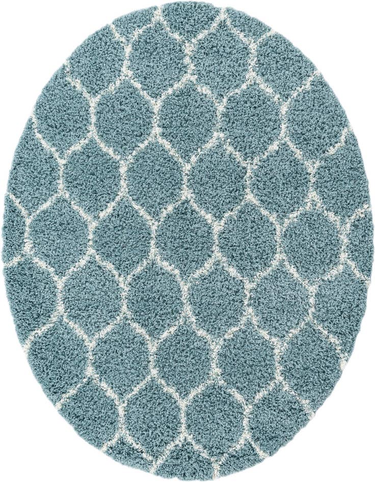 Detail image of 6' x 6' Lattice Shag Round Rug