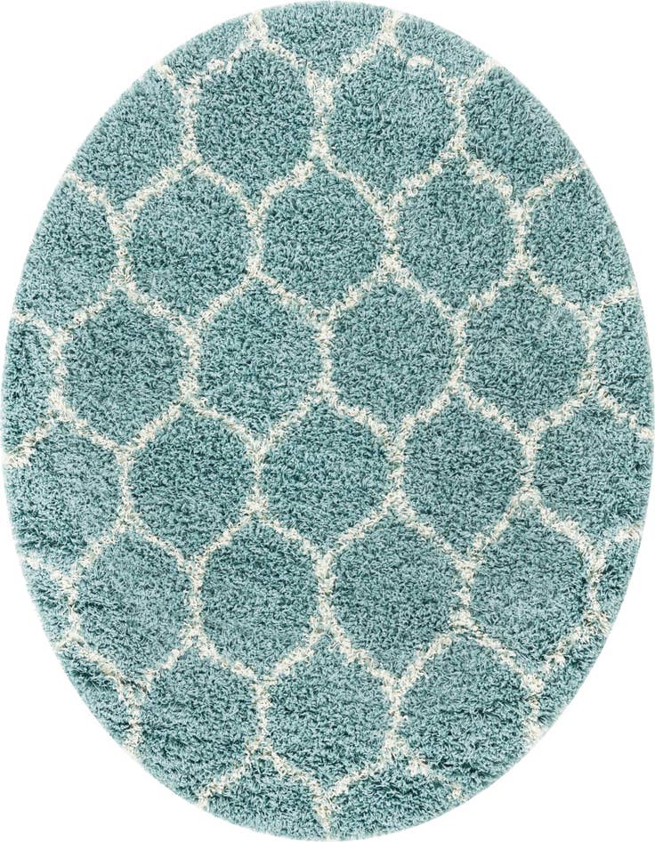 Detail image of 5' 3 x 5' 3 Lattice Shag Round Rug