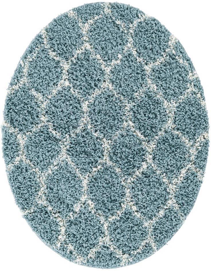 Detail image of 3' 3 x 3' 3 Lattice Shag Round Rug