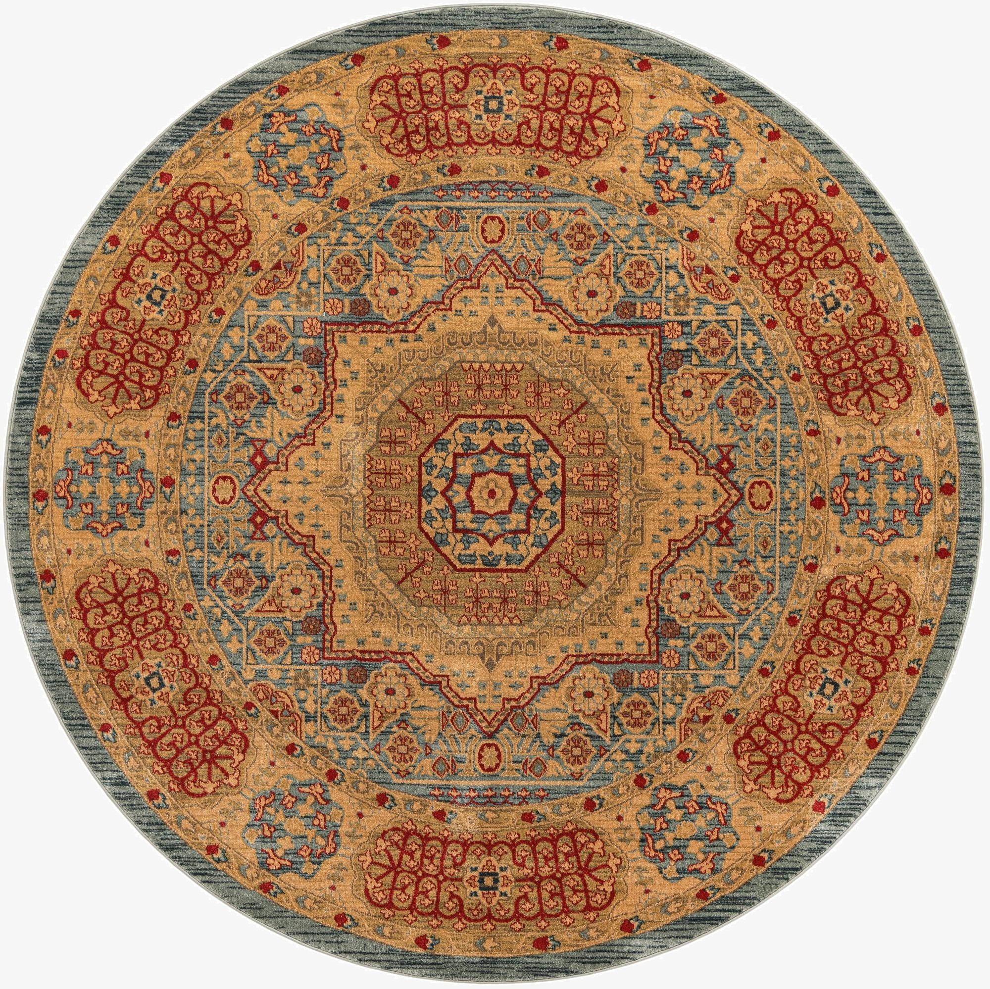 8' x 8' Mamluk Round Rug