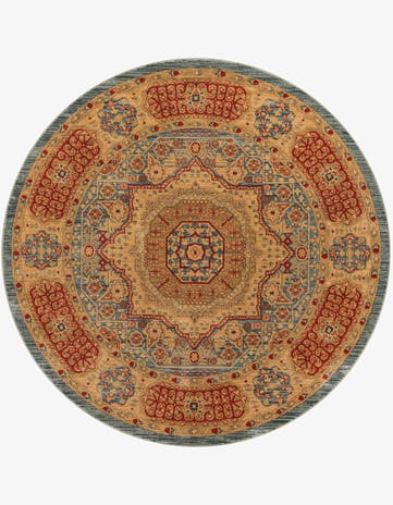 8' x 8' Mamluk Round Rug