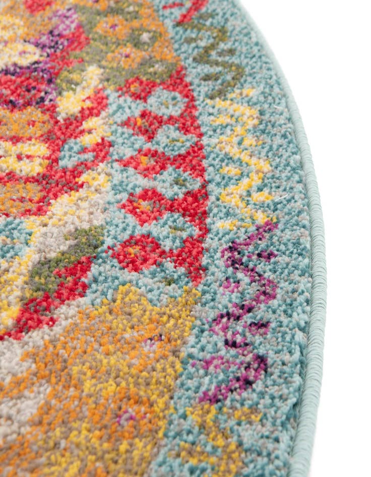 Detail image of 185cm x 185cm  Washable Santa Fe Round Rug