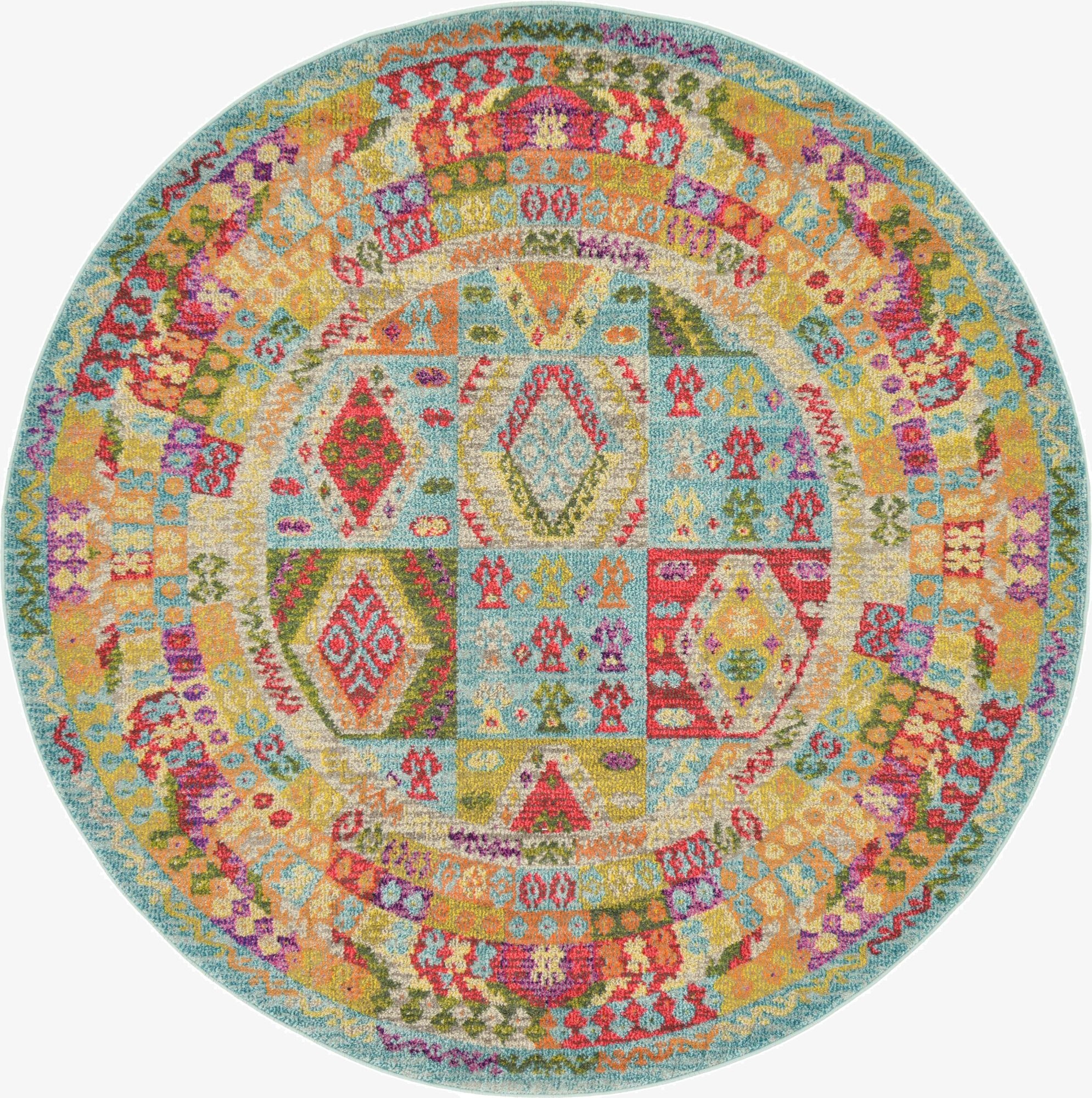 Primary image 185cm x 185cm  Washable Santa Fe Round Rug