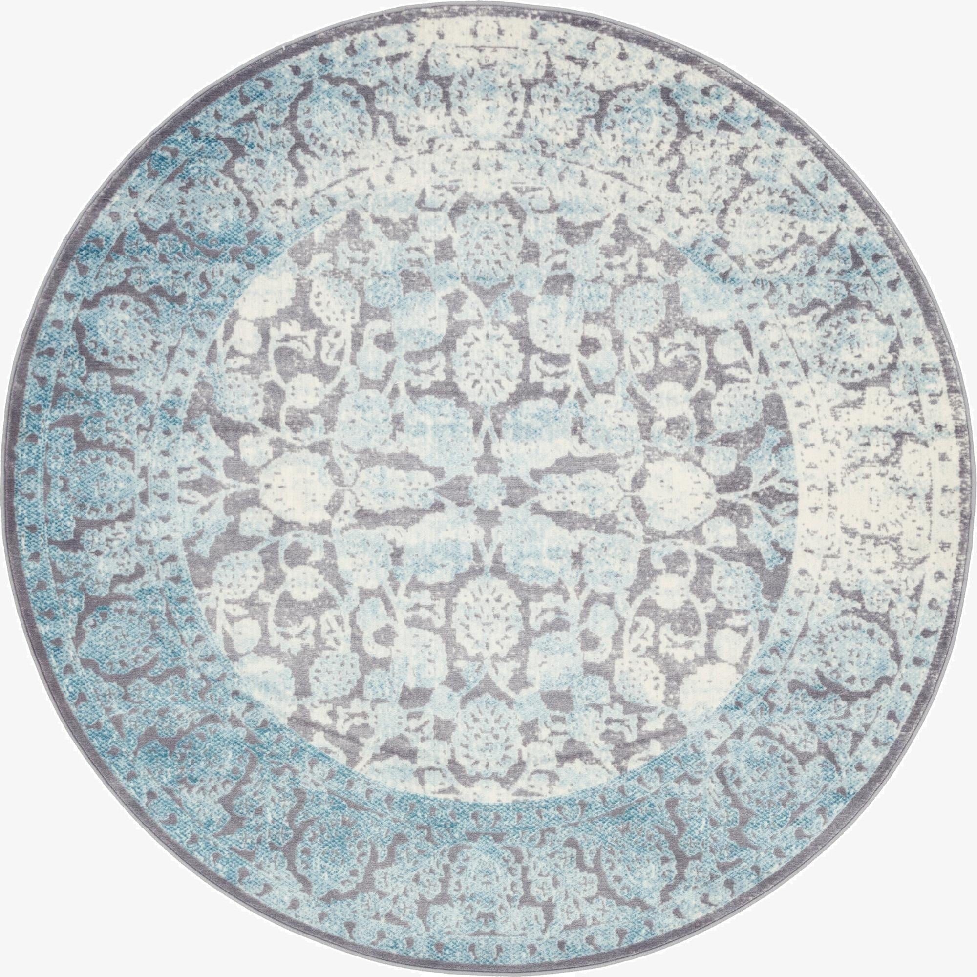 6' x 6' Modern Classical Round Rug