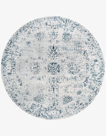 Light Blue Monaco Round Rug