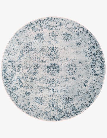 Light Blue Monaco Round Rug