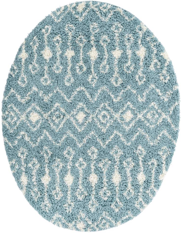 Detail image of 5' 3 x 5' 3 Moroccan Trellis Shag Round Rug