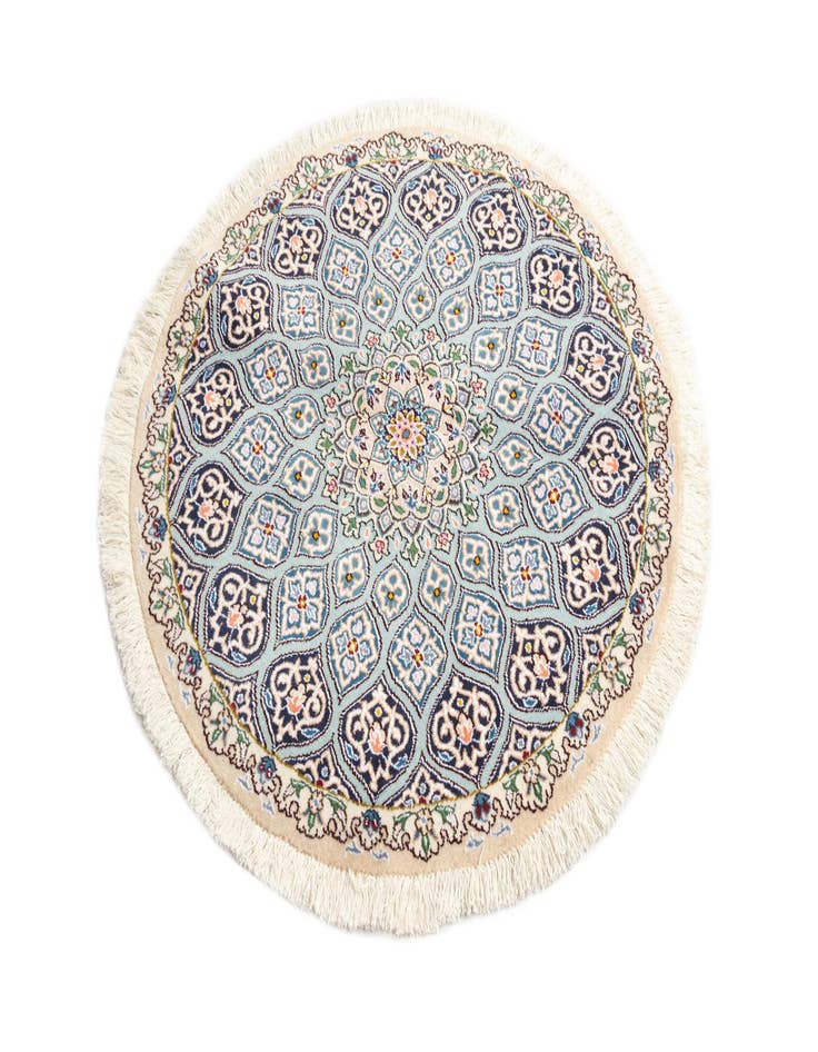 Detail image of 3' 1 x 3' 2 Nain Wool Round Rug