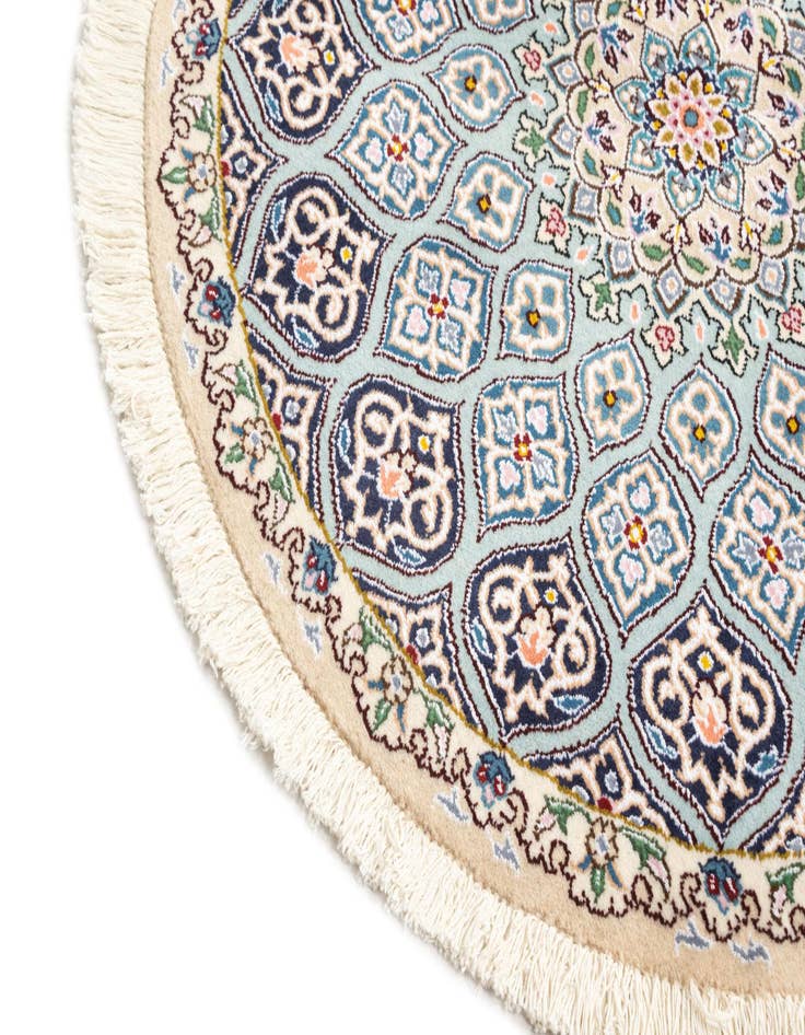 Detail image of 3' 1 x 3' 2 Nain Wool Round Rug