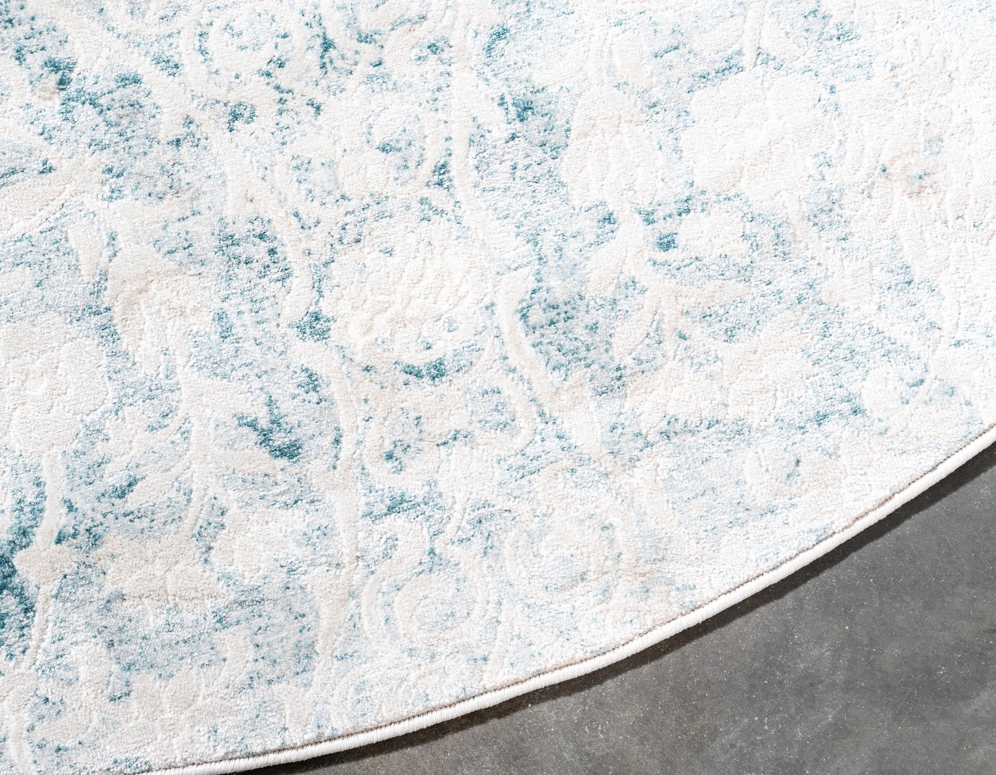 4' x 4' New Vintage Round Rug