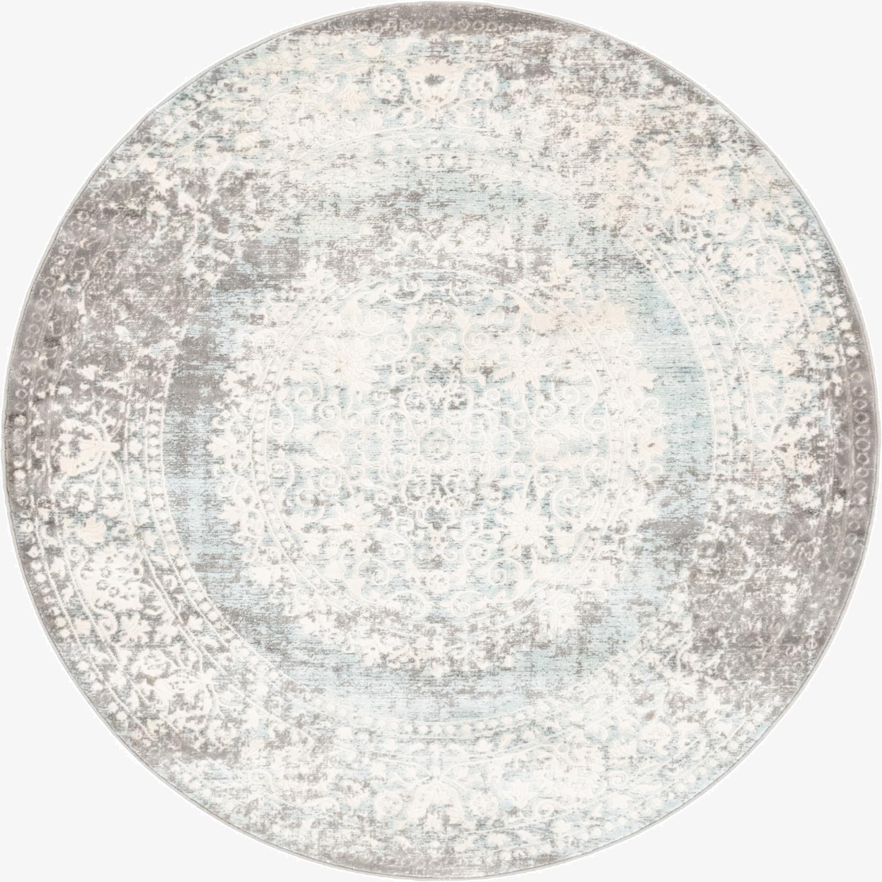 5' x 5' New Vintage Round Rug