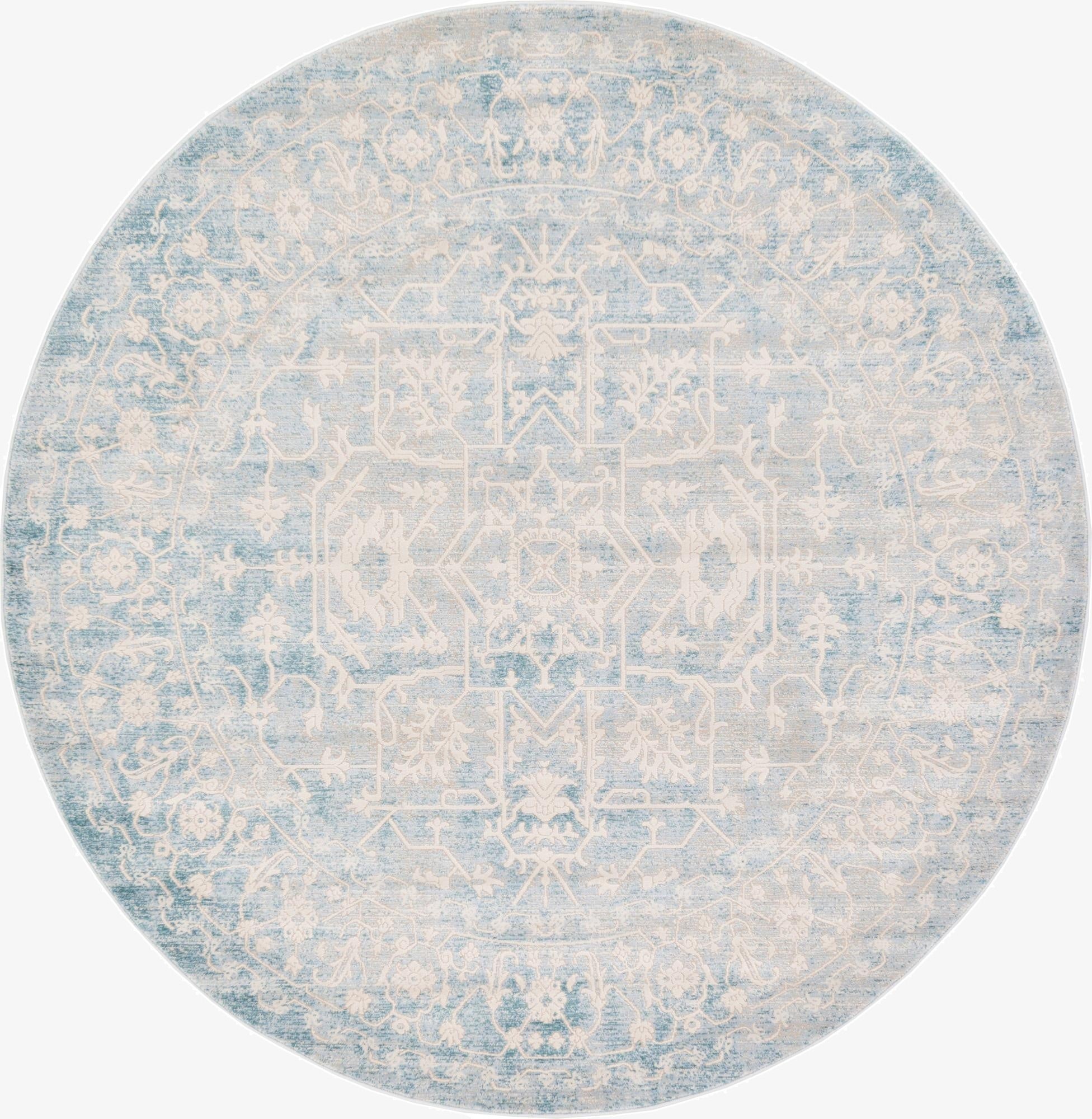 6' x 6' New Vintage Round Rug