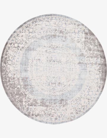 8' x 8' New Vintage Round Rug