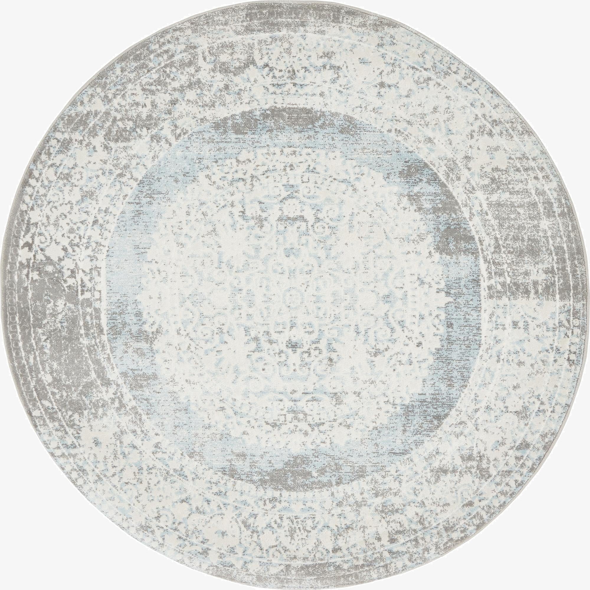 4' x 4' New Vintage Round Rug