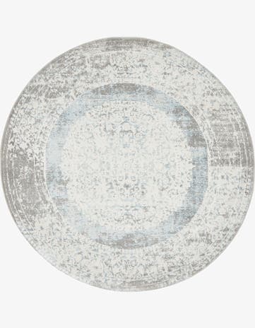 4' x 4' New Vintage Round Rug