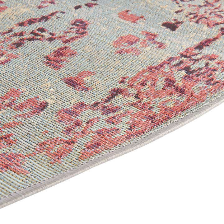 8' x 8' Easy-Clean Botanical Indoor / Outdoor Round Rug