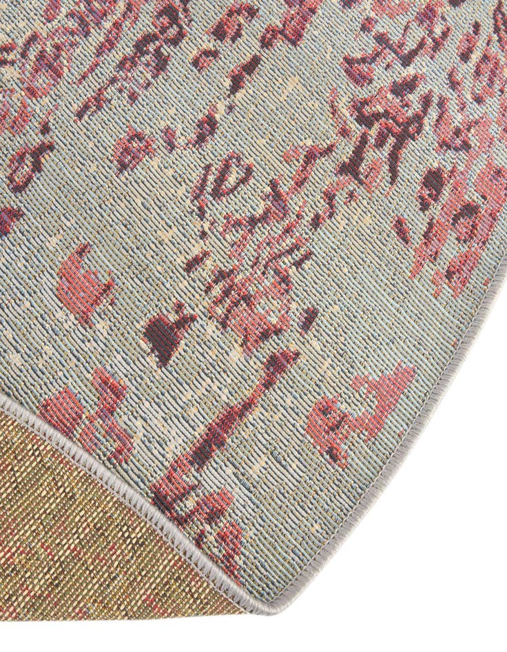 Detail image of 8' x 8' Easy-Clean Botanical Indoor / Outdoor Round Rug