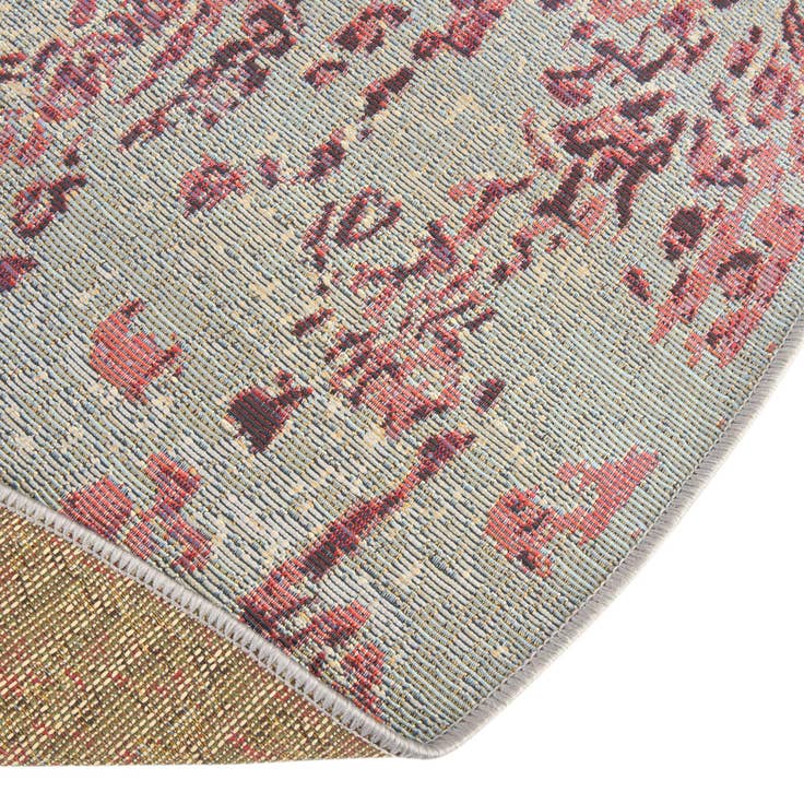 Detail image of 8' x 8' Easy-Clean Botanical Indoor / Outdoor Round Rug