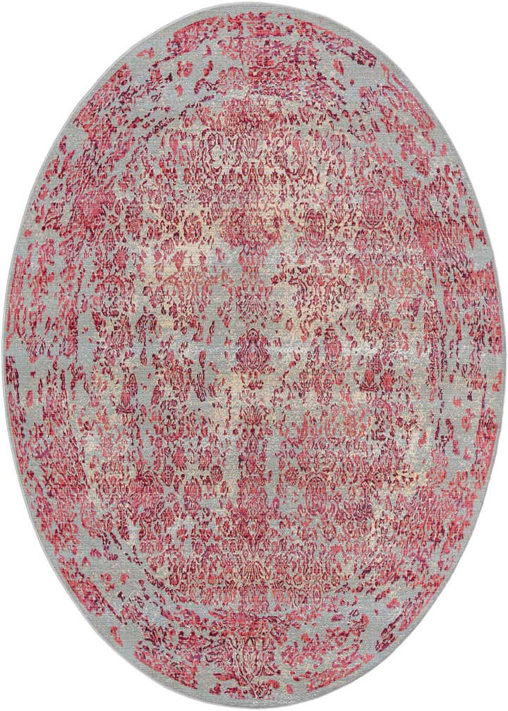 8' x 8' Easy-Clean Botanical Indoor / Outdoor Round Rug