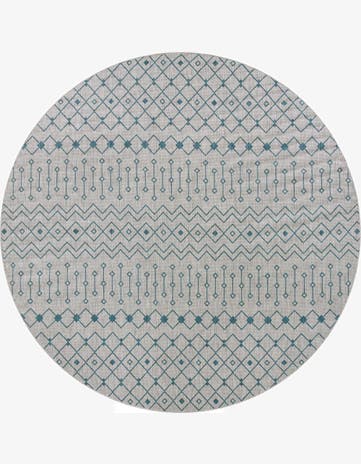 13' x 13' Easy-Clean Lattice Indoor / Outdoor Round Rug