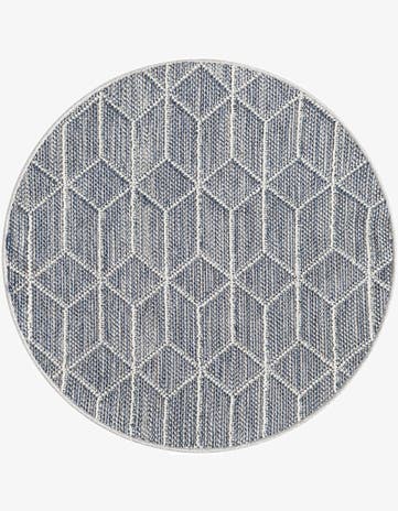3' 1 x 3' 1 Easy-Clean Lattice Indoor / Outdoor Round Rug