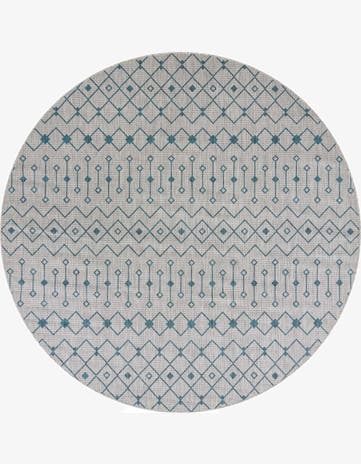 10' 8 x 10' 8 Easy-Clean Lattice Indoor / Outdoor Round Rug