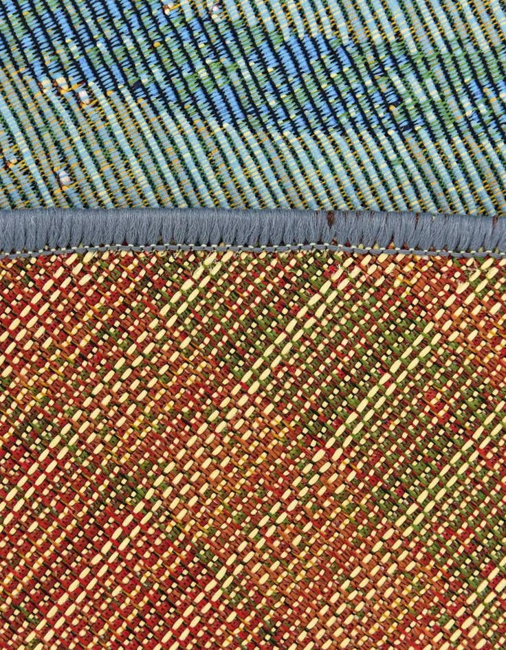 Detail image of 8' x 8'  Washable Modern Indoor / Outdoor Round Rug