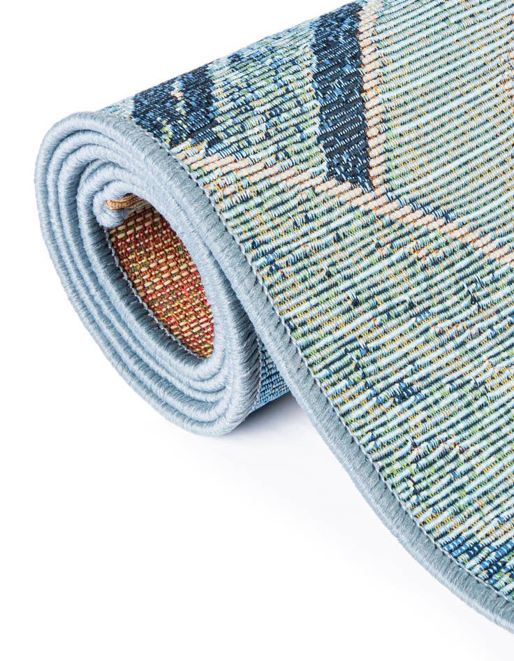 Detail image of 8' x 8'  Washable Modern Indoor / Outdoor Round Rug