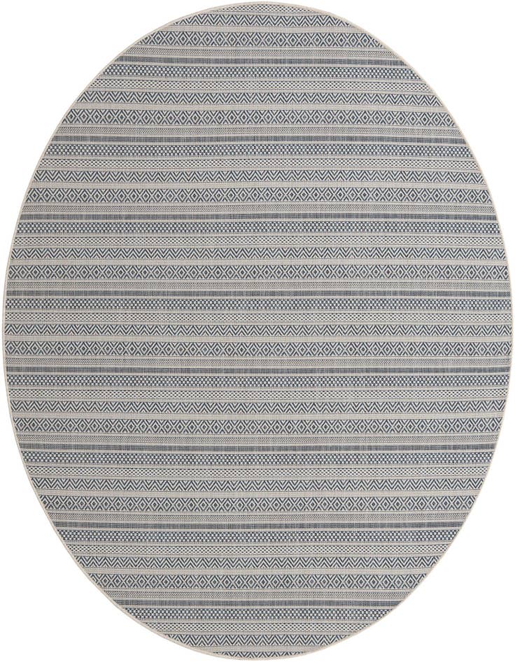 Detail image of 7' 10 x 7' 10 Easy-Clean Ribbon Indoor / Outdoor Round Rug