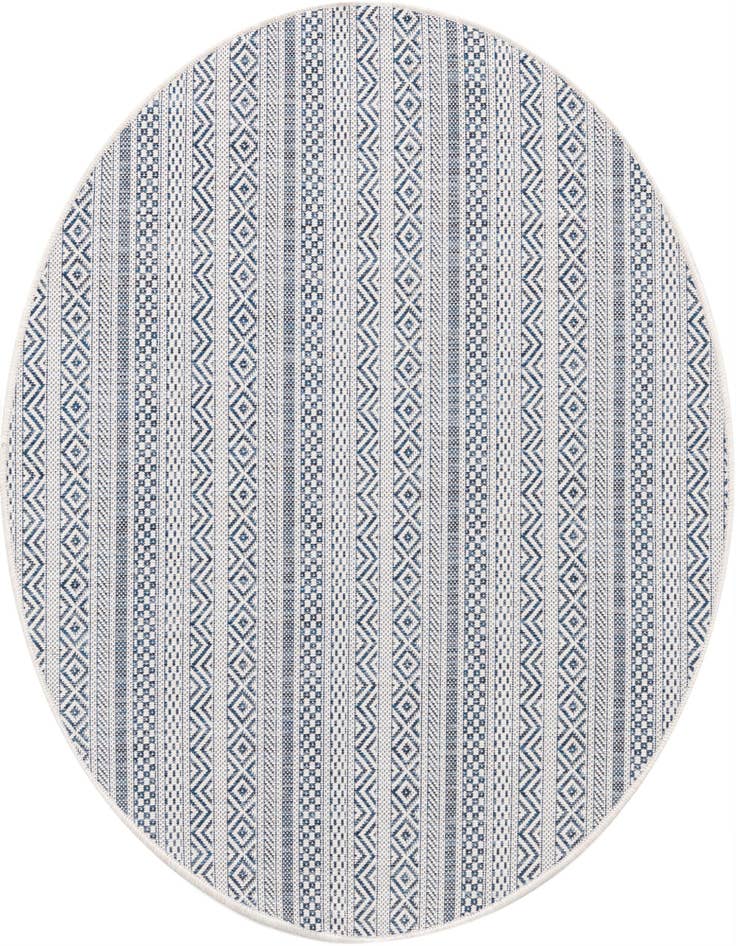 Detail image of 4' x 4' Easy-Clean Ribbon Indoor / Outdoor Round Rug