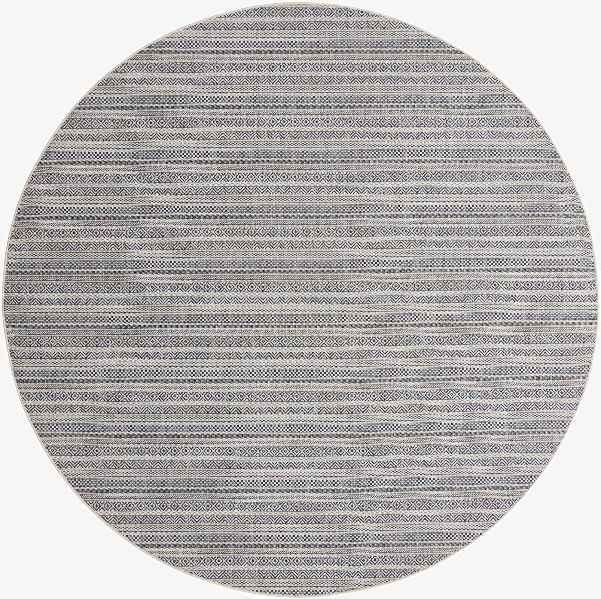 10' x 10' Washable Ribbon Indoor / Outdoor Round Rug