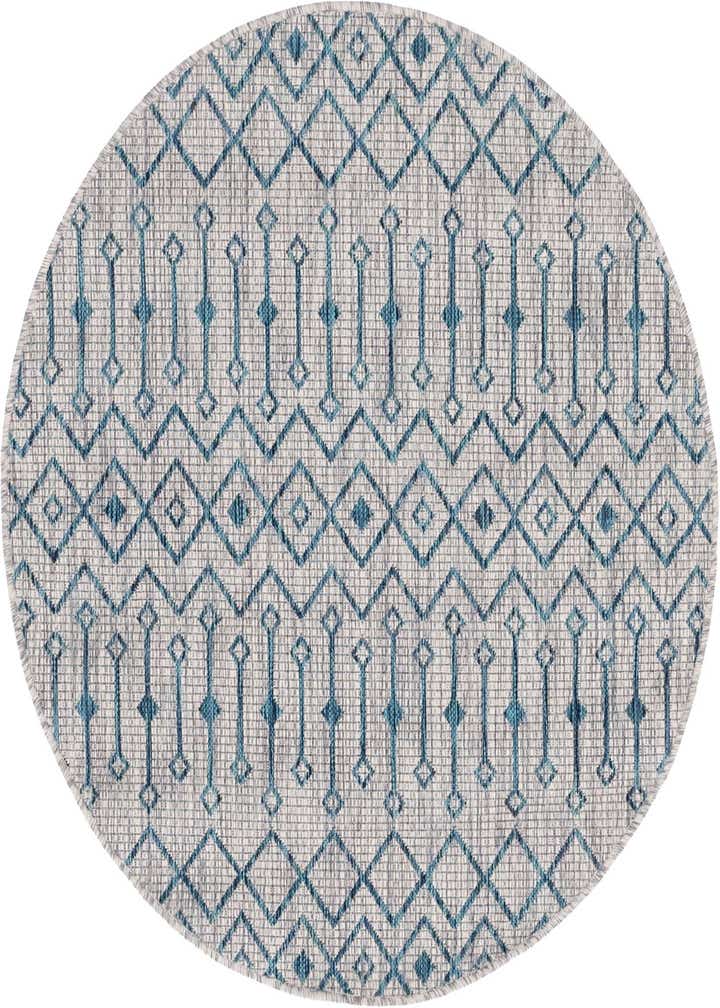 4' x 4' Easy-Clean Trellis Indoor / Outdoor Round Rug