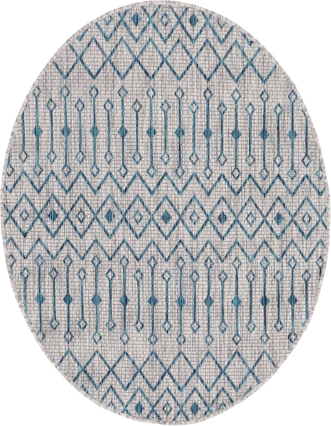 4' x 4' Easy-Clean Trellis Indoor / Outdoor Round Rug