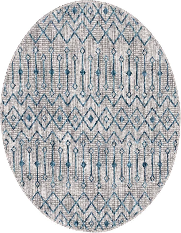 Detail image of 4' x 4' Easy-Clean Trellis Indoor / Outdoor Round Rug
