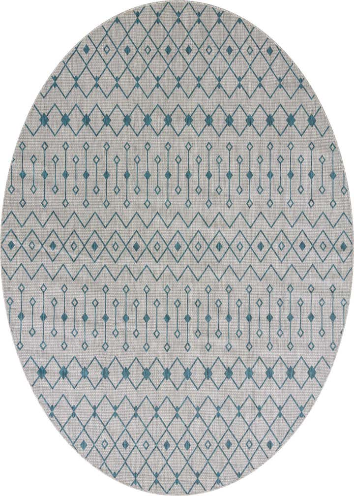 10' 8 x 10' 8 Easy-Clean Trellis Indoor / Outdoor Round Rug