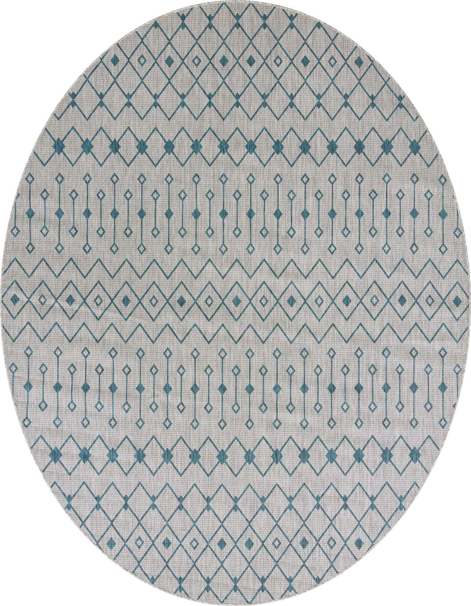 10' 8 x 10' 8 Easy-Clean Trellis Indoor / Outdoor Round Rug